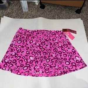 Lilly Pulitzer Medium NWT Pink Purple Leopard Cheetah Skort Athletic Meryl